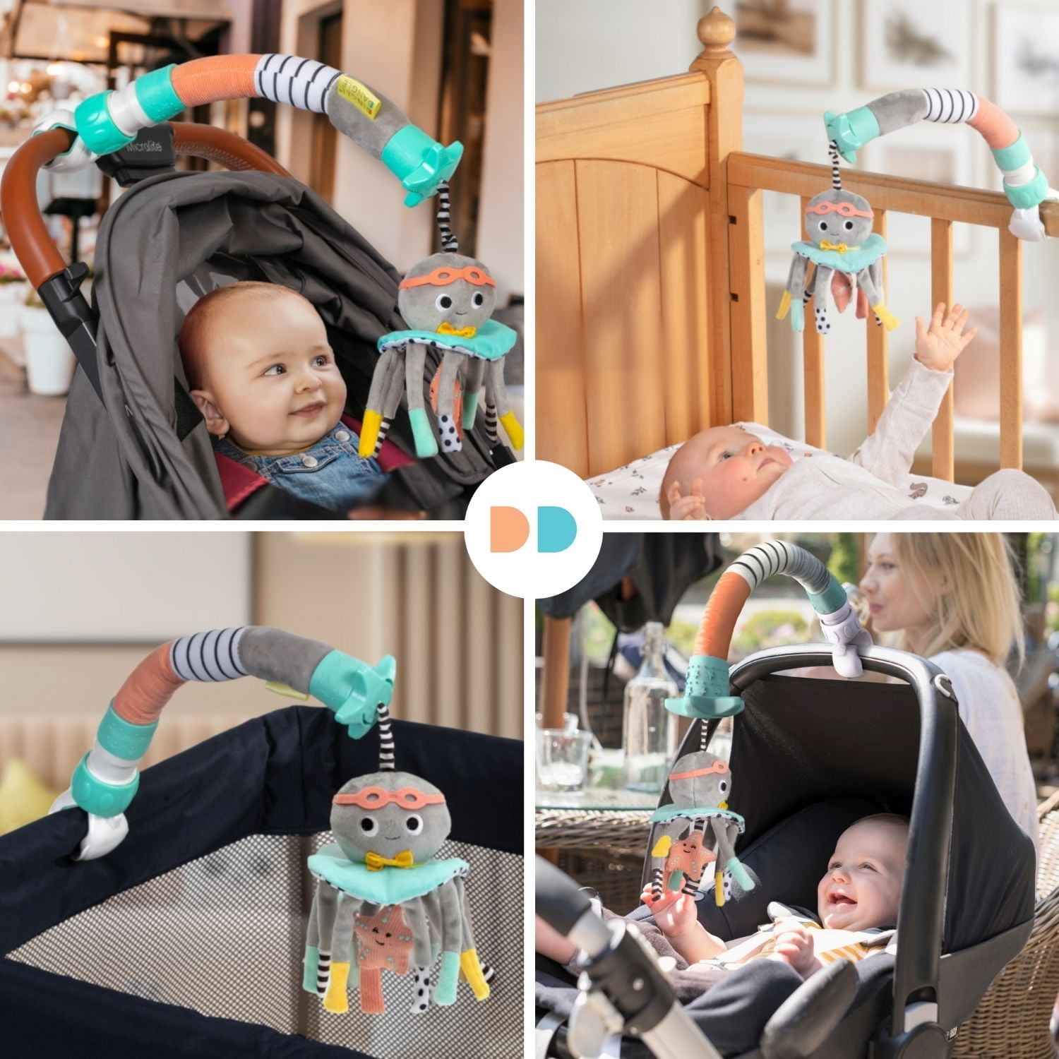 Dingle Dangle Baby - Travel Mobile - Lightweight, Portable Baby Mobile - Featured on Shark Tank - 1ea