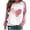 02 Pink4, variant on Fewfanhot Women's Tops, Tees & Blouses Valentine's Day Women's Funny Love Heart Graphic Shirt - Casual Long Sleeve Pullover Top
