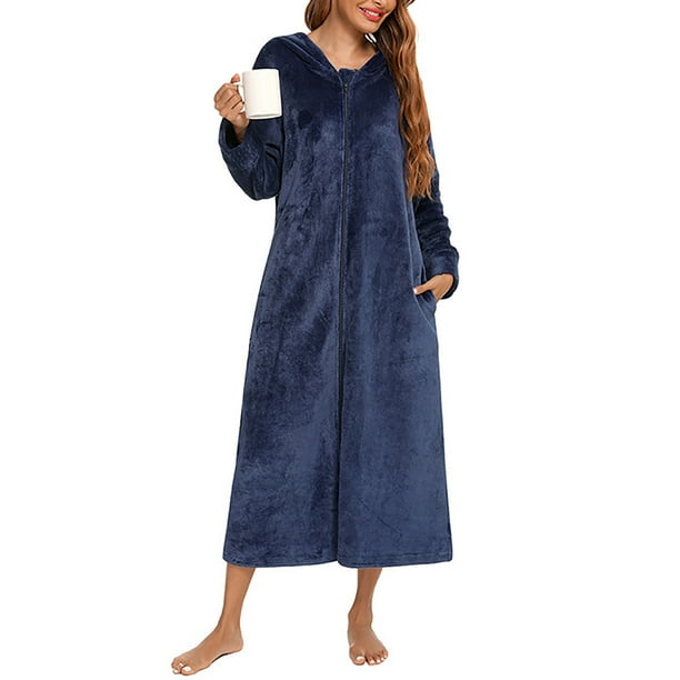 Peignoir long en molleton doux pour femme avec masque pour les yeux, capuche en flanelle, polaire, capuche moelleuse, robe de bain à poches, robe de chambre à capuche duveteuse, couleur unie, robe Peignoir long en molleton doux pour femme avec masque pour les yeux, capuche en flanelle, polaire, capuche moelleuse, robe de bain à poches, robe de chambre à capuche duveteuse, couleur unie, robe