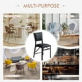 thumbnail image 4 of VECELO Set of 6 Metal Folding Chairs, High Back PU Upholstered Dining Chairs with Metal Frame, Modern Style Folding Chairs for Kitchen, Dining Room, Space Saving Design, Black, 4 of 12