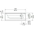 thumbnail image 3 of Duravit 700095000000092 60 x 30 in. Soaker Drop-In Bathtub with Reversible Drain, White, 3 of 7