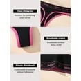 thumbnail image 4 of Wausea 6 Pack Cotton Thongs for Women Soft Low Rise Sexy Thong Ladies Panties Womens Underwear, 4 of 6