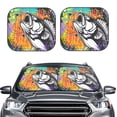thumbnail image 2 of Cauagu Fishing Bass Cauagu {designName} Print Foldable Car Windshield Sun Shade | Front Windshield Shade for Sun | Fits Small Sedans, Mini SUVs, Hatchbacks-Large, 2 of 6