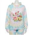 thumbnail image 3 of Nickelodeon Women's Spongebob Squarepants Hooded Sweatshirt - White Tie-Dye, 3 of 3