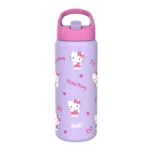 Zak Designs Siply Clutch 20oz Stainless Steel Bottle, Hello Kitty