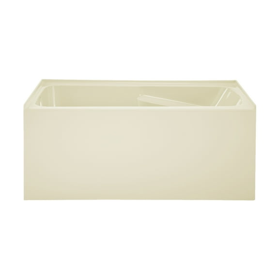 Lausanne 54" X 30" Left-Hand Drain Alcove Bathtub with Apron in Bisque