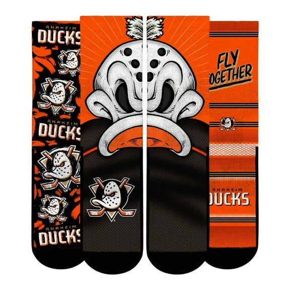 Unisex Rock Em Socks  Anaheim Ducks Fan Favorites Three-Pack Crew Socks Set