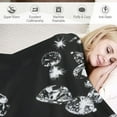 thumbnail image 3 of Autua Diamonds Black and White Warm Lightweight Blanket Soft Fleece Throw Blanket for Living Rooms Sofa Decor All Seasons 50x60in, 3 of 6
