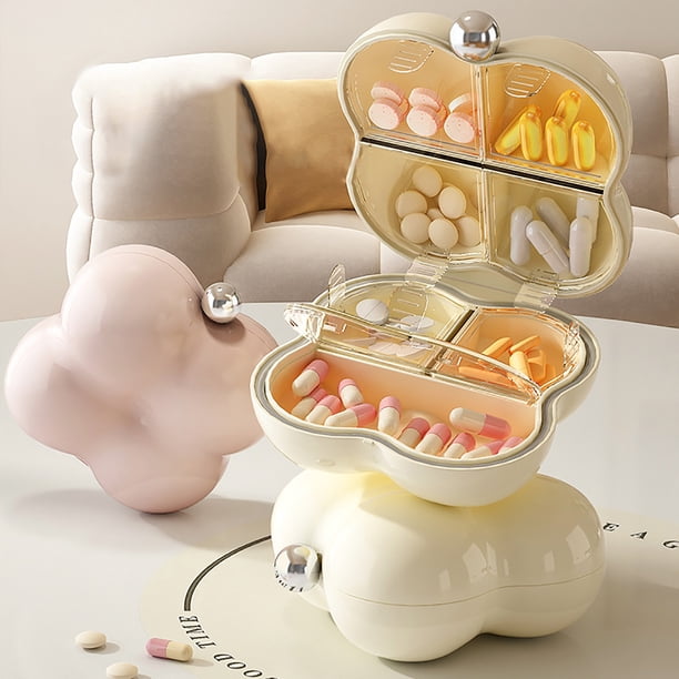 Caja Divisora Portátil Ganfancp para El Hogar Mini Almacenaje para Viajes 1X Pastillero