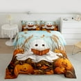 thumbnail image 2 of jejeloiu Kawaii Halloween Ghost Full Size Comforter Sets,Autumn Fall Maples Bedding Comforter Set,Cartoon Pumpkin Lantern Bedding Sets For Child,Luxury Bedroom Decor Reversible,3pcs, 2 of 8