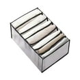 thumbnail image 2 of SLYNSHome Wardrobe Clothes Organizer,7Grids Visible Foldable Clothes Organizer,Compartment Storage Box with Mesh Separation,Washable Drawer Dividers Organizers(Large), 2 of 8