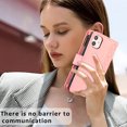 thumbnail image 2 of Dteck for iPhone 11 Case, iPhone 11 Wallet Case with 9 Card Slots, PU Leather Magnetic Flip Zipper Purse Wristlet Strap Crossbody Lanyard Kickstand Phone Case 6.1 Inch,Pink, 2 of 9