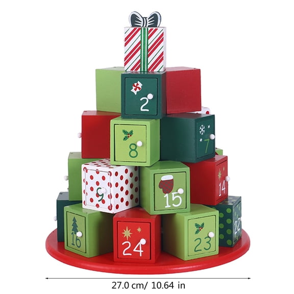 Acahhotxx Advent Calendar 24 Days Countdown to Christmas Tree Box Drawers for Kids