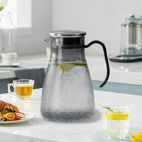 Hammered Pattern Water Pitcher 1.5L Capacity Plastic Beverage Dispenser with Steel Lid Juice Pitcher Cold Water Jug Tea Pitcher Kitchen Drinkware