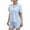 Light Blue, variant on Loopsun Womens Pajama Sets, Ladies Solid Button Down Collared Short Sleeve Shirts and Shorts 2 Piece Pajama Set Pink, M
