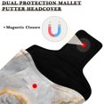 thumbnail image 3 of Haosy Marble Texture Golf Mallet Putter Cover Strong Magnetic Leather Golf Club Headcover Closure, 3 of 7