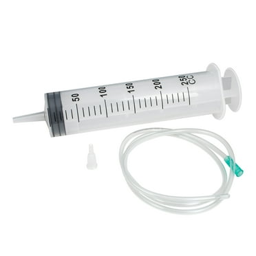 250ML Large Capacity Plastic Syringe with 3.2ft Tube For Hydroponics Lab Measuring, Watering, Refilling, Feeding