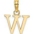 thumbnail image 4 of 14K Yellow Gold Polished Block Letter W Initial Pendant Made In United States k6423w, 4 of 5