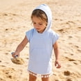thumbnail image 4 of YunPes Toddler Girls Poncho Hooded Towels Loose Fit Soft Cotton Absorbent Swimwear with Tassel Summer Beach Swim Cover up, 4 of 7