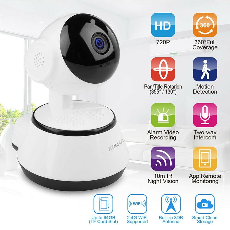 720P Wireless Wifi HD Webcam CCTV IR Security Camera Surveillance Night Vision 