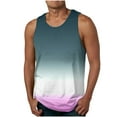 thumbnail image 1 of Cameland Men CasualFashion Gradation Printing Sleeveless Pullover Round Neck Sports Tank Tops, 1 of 4