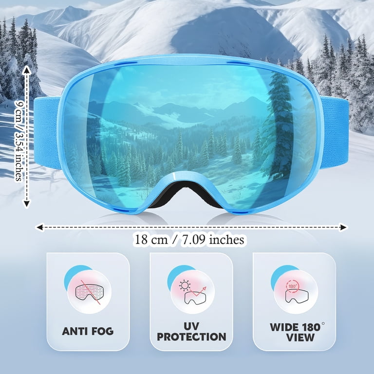 Amaopus Kids Ski Goggles for Boys & Girls, Anti-Fog & 100  display picture 3