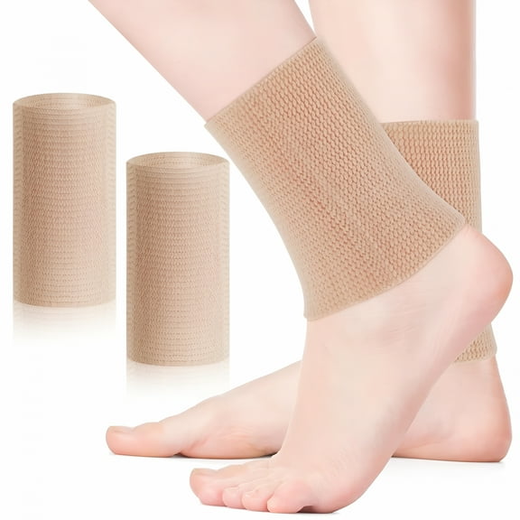 BESTSKY 1 Pair Ankle Gel Sleeves for Men Women, Ankle Compression Sleeve Ankle Protector Brace Skate Socks Ankle Pads Ankle Monitor for Skating Riding Ski Ankle Protection One Size