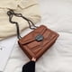thumbnail image 5 of Bolso bandolera de piel para mujer, bolso de mano tipo sobre, de piel sintética resistente. marrón, 5 of 9