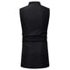 thumbnail image 2 of Camisas De Vestir Para Hombre Slim Fit Camisetas de palangre Abaya Thobe para hombre, Henley con cuello bandeado, vestido liso, camisas, musulmán Thobe (Black, S), 2 of 4