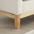 thumbnail image 5 of 53" Elegant Upholstered Ottoman with Wood Legs and Bolster Pillows, Bed end upholstered Bench for Bedroom, Living Room, Entryway, Entryway, Indoor Corner Ottoman Bench, Ivory, 5 of 6