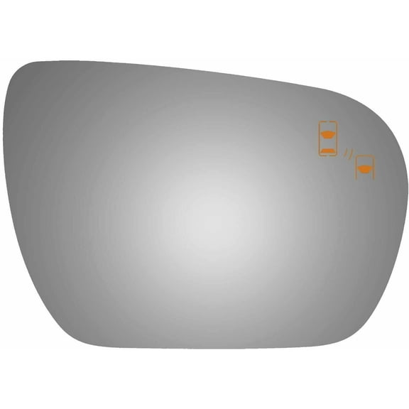 Convex Passenger Side Replacement Mirror Glass for 16-17 Hyundai Santa FE W/O Baking Plate