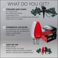 thumbnail image 5 of Wintergreen Lighting C9 Red & Cool White OptiCore Faceted LED Christmas Pathway Light Kit, 100 Lights, 12" Spacing, Green Wire, 100 ft, 5 of 8
