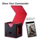 thumbnail image 2 of Mage Tech Card Deck Box para MTG Commander - Diseño patentado Commander Display Se adapta a 100 tarjetas de doble funda Bandeja de dados y ladrillos de tarjetas de 35 puntos - Negro/Rojo, 2 of 5
