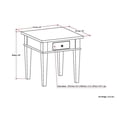 thumbnail image 5 of Atlin Designs Square Contemporary Wood End Table in Dark Tobacco Brown, 5 of 5