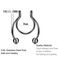 1 Pcs Nose Rings Hoop 18 Gauge Non Piercing Stainless Steel Clip On 1-pcs-nose-rings-hoop-18-gauge-non-piercing-stainless-steel-clip-on