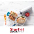 thumbnail image 3 of shiyou-STARFRIT Easy Lunch Square 2-Tier Lunch Box Container - Divided Compartment - 40oz/1.2L - Airtight - Locking Lid, 3 of 4