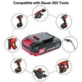 thumbnail image 2 of FSKE Replacement for Bauer 20V Battery 1701C-B 1702C-B Lithium-Ion 2.0Ah Cordless Power Tool Battery 2 Packs, 2 of 6