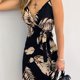 thumbnail image 1 of Vestido Cami Con Estampado De Hojas, Vestido Sin Mangas Anudado Con Correa De Espagueti Sexy, Ropa De Mujer, 1 of 4
