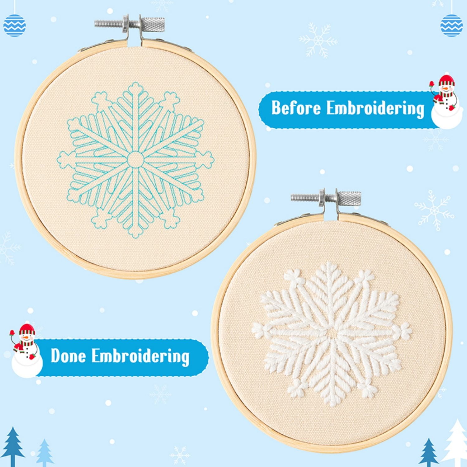 Laffact Making Your Own White Snowflakes Pettern Manual Kit for Beginners，