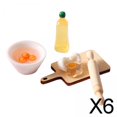 thumbnail image 1 of Juego de muebles de cocina para casa de muñecas, juego de rodillo para niños, juguete para juego de imitación, paquete de 4-6 unidades 6 piezas, 1 of 8