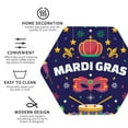 thumbnail image 3 of Sigee Happy Mardi Gras for Water-Resistant, Heat-Resistant, Non-Slip Leather Coasters Set, Ideal for Coffee Table, Office, Bar, Home Decor-Hexagon, 3 of 6