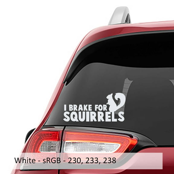 Collectible Decals I Brake for Squirrels Vinyl Decal Sticker