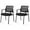 Black, variant on edx 2 Pack Mesh Back Stacking Arm Chairs, Guest Reception Chairs, Ergonomic Office Chair with Armrests, Black