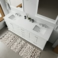 thumbnail image 2 of Dukes 80 in W White Double Bath Vanity, Cultured Marble Top, Faucet Set, and 30 in Mirrors, 2 of 9