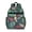 Dark-green-1, variant on Hawaiian Print Waterproof Backpack - Breathable Padded Student Bag with Side Pockets