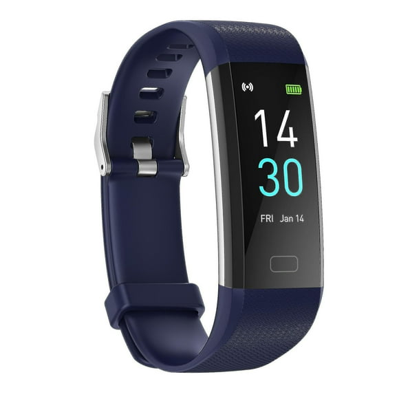Fitness Tracker With Heart Rate Blood Pressure Blood Oxygen Sleep And Temperature Monitor Activity Tracker, Blue