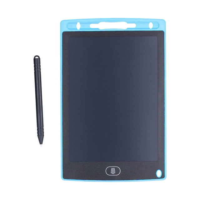 Tableta de escritura digital LCD portátil de 8,5 pulgadas con pantalla completa y bolígrafo para dibujar grafitis y grabar reuniones. Azul.