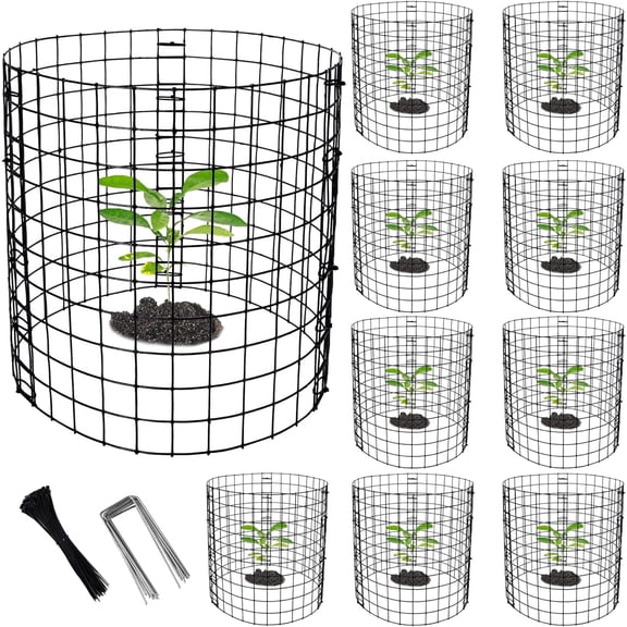 Ebaokuup 10 Pcs 12" x 12" Metal Mesh Plant Cages for Animal Protection