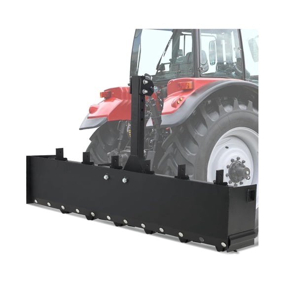 55 Inch Tow Behind Box Scraper,Home Three-Point Quick Hitch Box Scraper Fit Cat 1, Heavy Duty Box Blade Lawn Tractor Attachments for Leveling, Grading, Landscaping