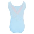 thumbnail image 2 of Zaldita Kids Girls Gymnastics Leotards Round Neck Sleevesess Leotard Activewear Training Dance Light Blue 140, 2 of 5